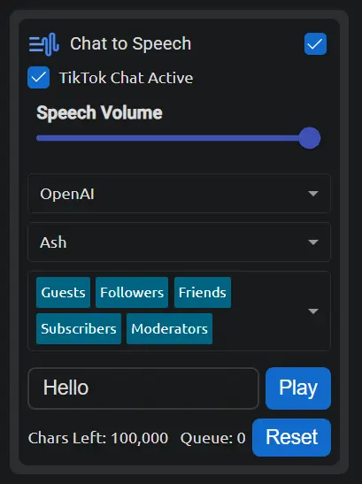 Chat voiceover mockup